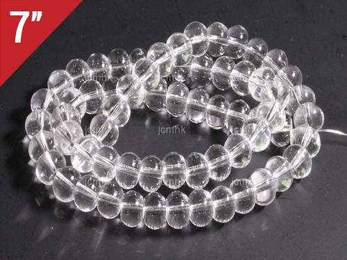 8mm Crystal Abacus Loose Beads 7" synthetic [iu76a5]