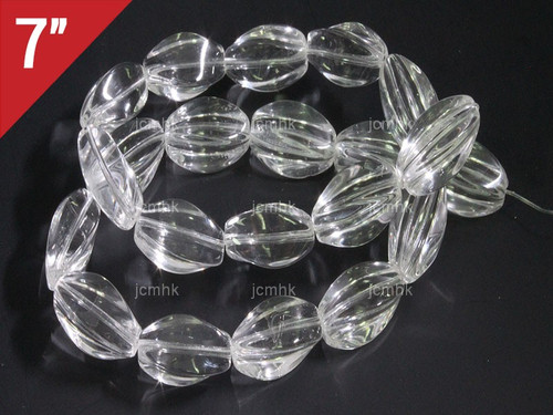 8x20mm Crystal Wave Loose Beads 7" synthetic [iu86a5]