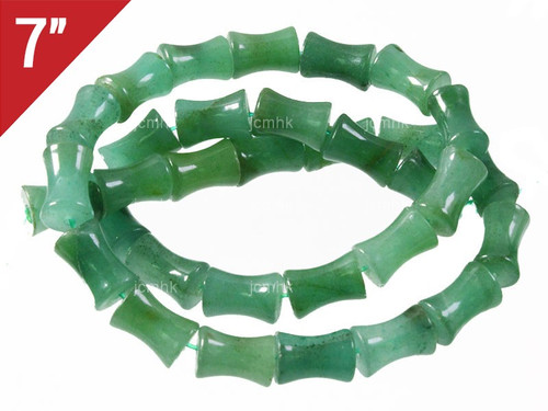 8x12mm Aventurine Bamboo Loose Beads 7" [iwa269]