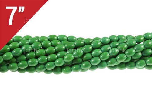 8x12mm Green Turquoise Rice Loose Beads 7" [it2g8]