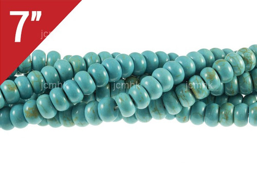 12mm Blue Turquoise Rondelle Loose Beads 7" [it3b12]