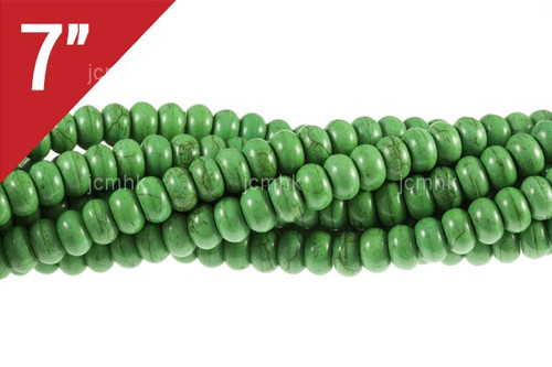 10mm Green Turquoise Rondelle Loose Beads 7" [it3g10]