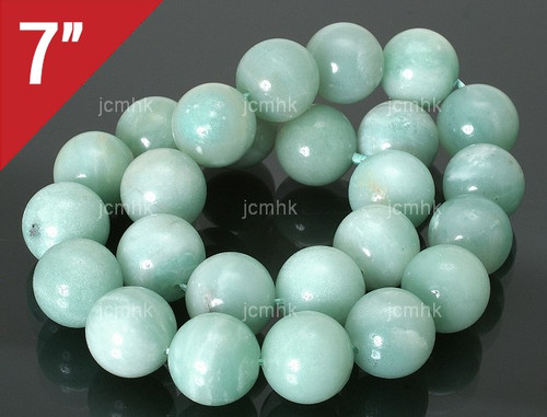 12mm Amazonite Round Loose Beads About 7" natural [i12r34]