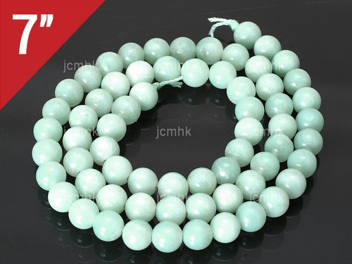 8mm Amazonite Round Loose Beads About 7" natural [i8r34]