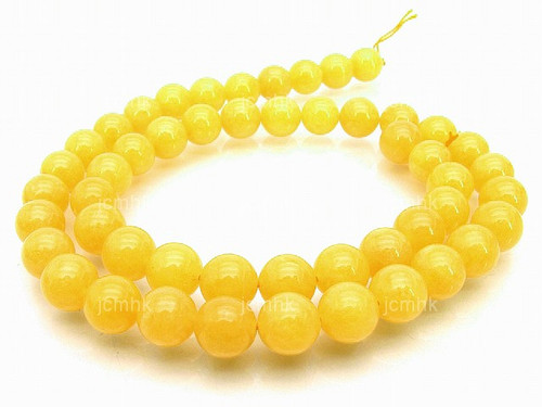 6mm Yellow Jade Round Beads 15.5" dyed [6b5y]