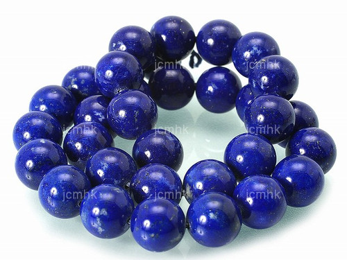 14mm Lapis Lazuli Round Beads 15.5" dyed [14m3]
