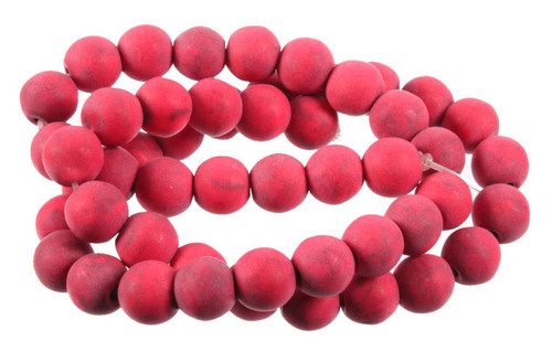 6mm Matte Red Magnesite Round Beads 15.5" [6trm]