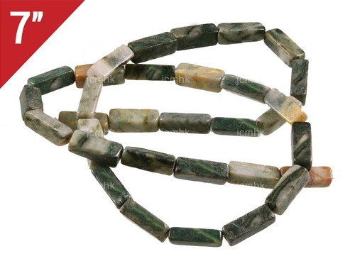 4x13mm Picasso Jasper Cube Loose Beads 7" [is1b20-13c]