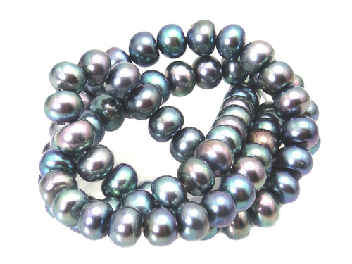 7-8mm Peacock Roundy Freshwater Pearl 14-15" AA Grade Lustre [p8rk]