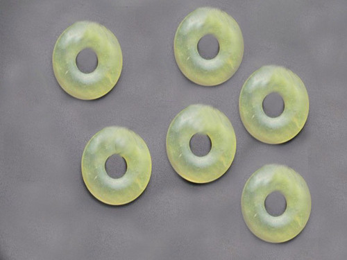 20mm New Jade Donut Beads 2pcs. [y906b]