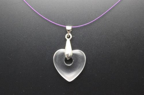 20mm Crystal Heart Donut Pendant 1pc. reconstructed [y920ap]