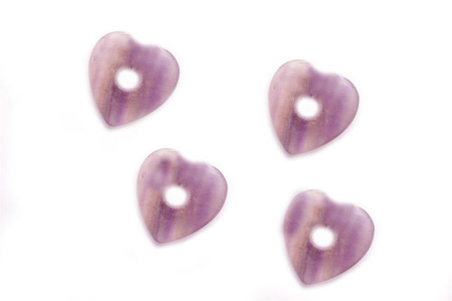 20mm Fluorite Heart Donut Beads 2pcs. [y923b]