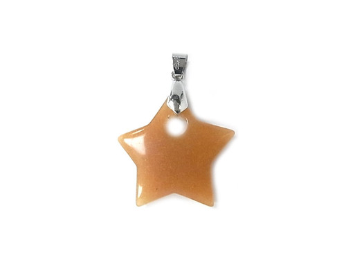 28mm Red Aventurine Star Donut Pendant [y931ap]