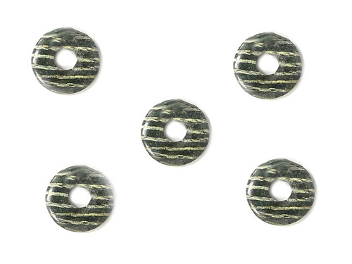 25mm Zebra Agate Donut Beads 2pcs. [y947b]