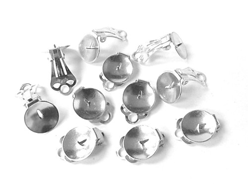 925 Sterling Silver 12x18mm Clip Earring 2pcs. [y705c]