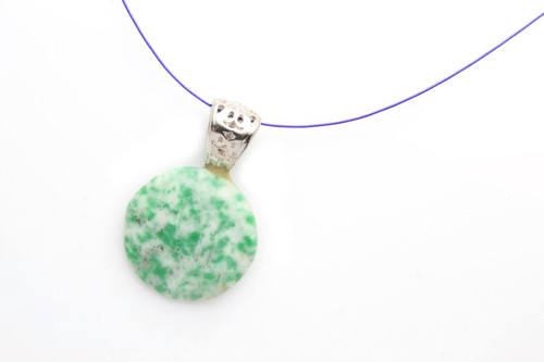 20mm China Jade Round Cabochon Pendant [y725dp]