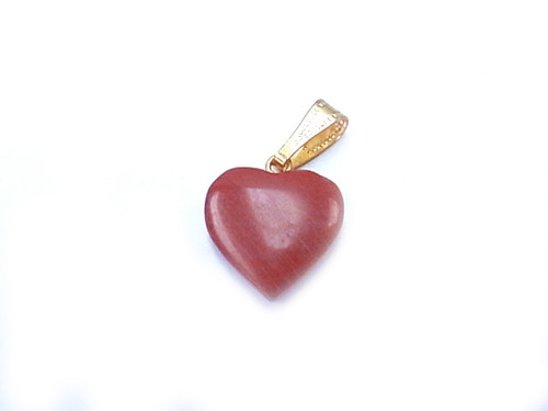 15mm Red Malachite Heart Pendant [y200a]