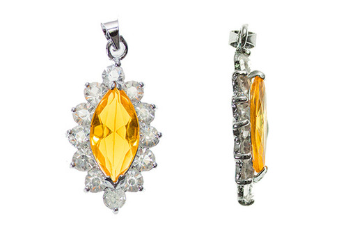 17x30mm Topaz Marquise Rhinestone Pendant [y212h]