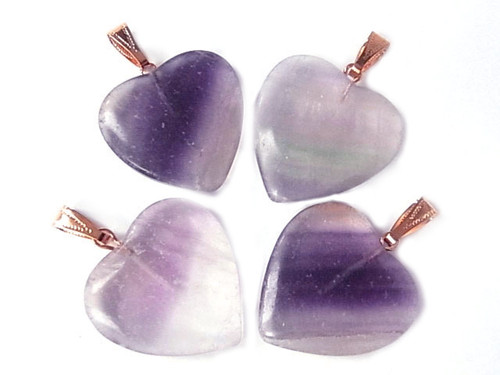 25mm Fluorite Heart Pendant [y108j]