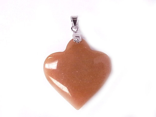 30mm Red Aventurine Heart Pendant [y100f]