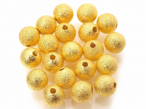 6mm Brass Gold Dust Round Bead 25 pcs. [y308a]