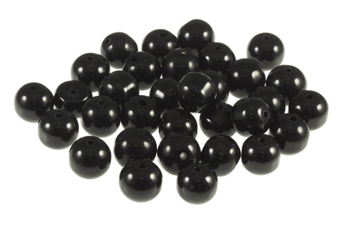 10mm Black Onyx Round Beads 30pcs B Grade (70-80% similar to regular quality, some beads drill hole flat & roundly) [y440a]
