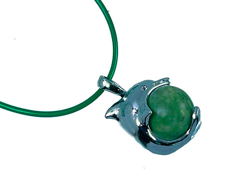 25mm Jumping Dolphin Pendant With 12mm China Jade Ball [y745-a27]