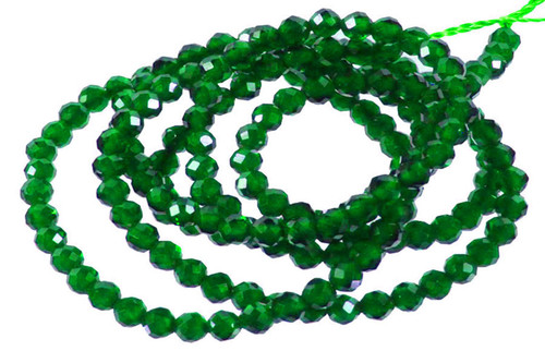 2mm Green Cyrstal Glass Faceted Beads 15.5" 230-250pcs. [u22g]