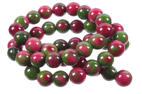 8mm Ruby Zoisite Jade Round Beads 15.5" dyed [8b94b]