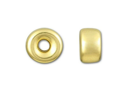 14Kt 585 Solid Gold 4x2.5mm Rondelle Bead 2pcs. [x368aa]