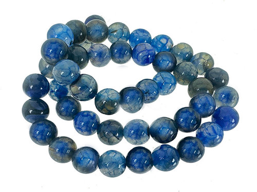 6mm Blue Spider Agate Round Beads 15.5"  [6f42]