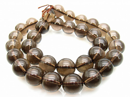 12mm Smoky Topaz Round Beads 15.5" synthetic [12a8]