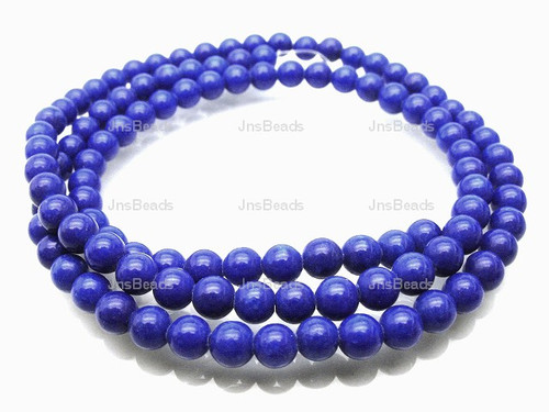 6mm Reconstituted Lapis Round Beads 15.5"