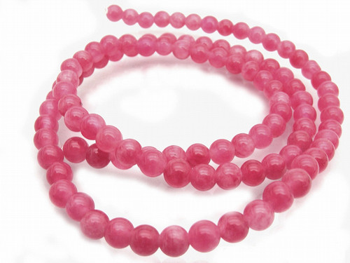 6mm Rhodonite Jade Round Beads 15.5" dyed [6c54]