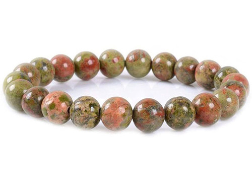 4mm Unakite Elastic Bracelet 7.5" natural [b1b21]