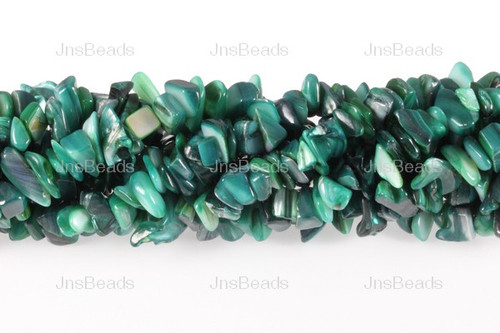 12-14mm Green MOP Mother Of Pearl Chips 15.5"