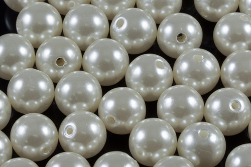 10mm Best Lustre Pearl Plastic Approx.55pcs.