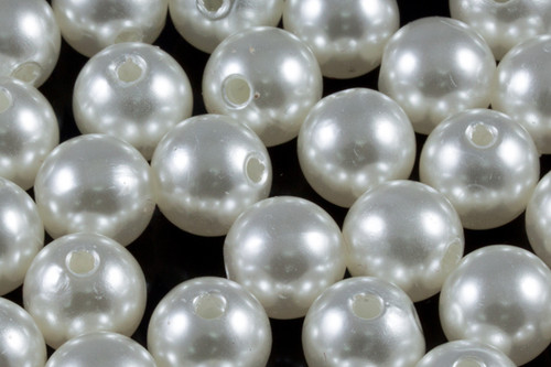 12mm Best Lustre Pearl Plastic Approx.35pcs.