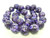15mm Mosaic Purple Turquoise Round Beads 15.5" stabilized [t1m15p]