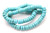 8mm Blue Turquoise Heishi Beads 15.5" stabilized [t3b8h]