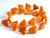 13x15mm Orange Magnesite Butterfly Beads 15.5" [t465h]
