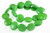 12mm Green Magnesite Puff coin Beads 15.5" [t534g]