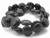 14mm Black Onyx Puff Coin Beads 15.5" [u82]