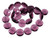 14mm Amethyst Puff Coin Beads 15.5" synthetic [u82a6]