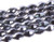 4x6mm Metallic Gray Glass Faceted Rice About 72 Bead 17" [uc11a15]