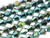 6mm Metallic Green Glass Faceted Bicone About 50 Bead 11" [uc22b20]