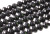 6x4mm Jet Black Glass Faceted Rondelle Beads 15.5" [uc2a2]