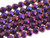 6mm Metallic Purple Glass Faceted Round About 100 Bead 22" [uc7b22]