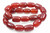 12x18mm Red Agate Drum Beads 15.5"