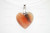 25x25mm Amber Horn heart Designer Bead Pendant [z5406]